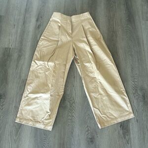 Zara Cream Wide-Leg Trousers